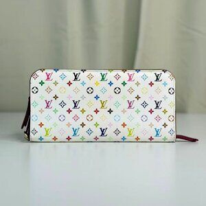 Louis Vuitton White Multicolor Wallet with Colorful Monogram Design